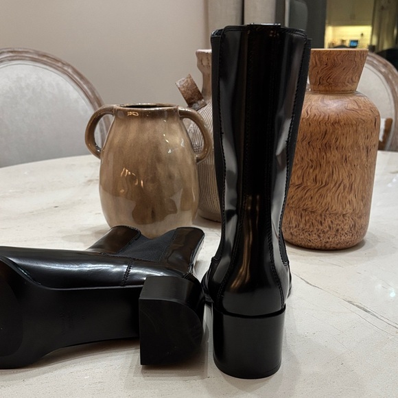 Elegant Black Women's Ankle Boots Massimo Dutti 41 nwt - Picture 5 of 6